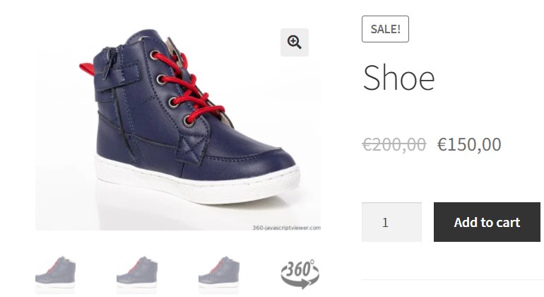 WooCommerce front in product gallery with support for photoswipe in lightbox