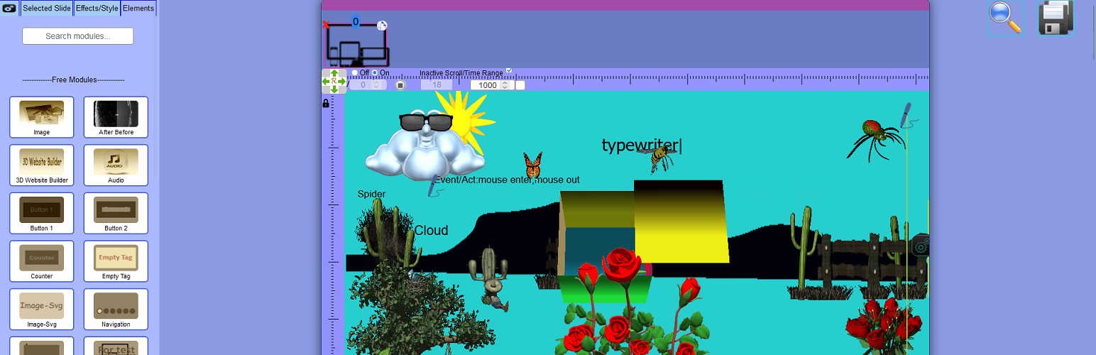 WordPress 外掛 3D Website Builder 的封面圖片。