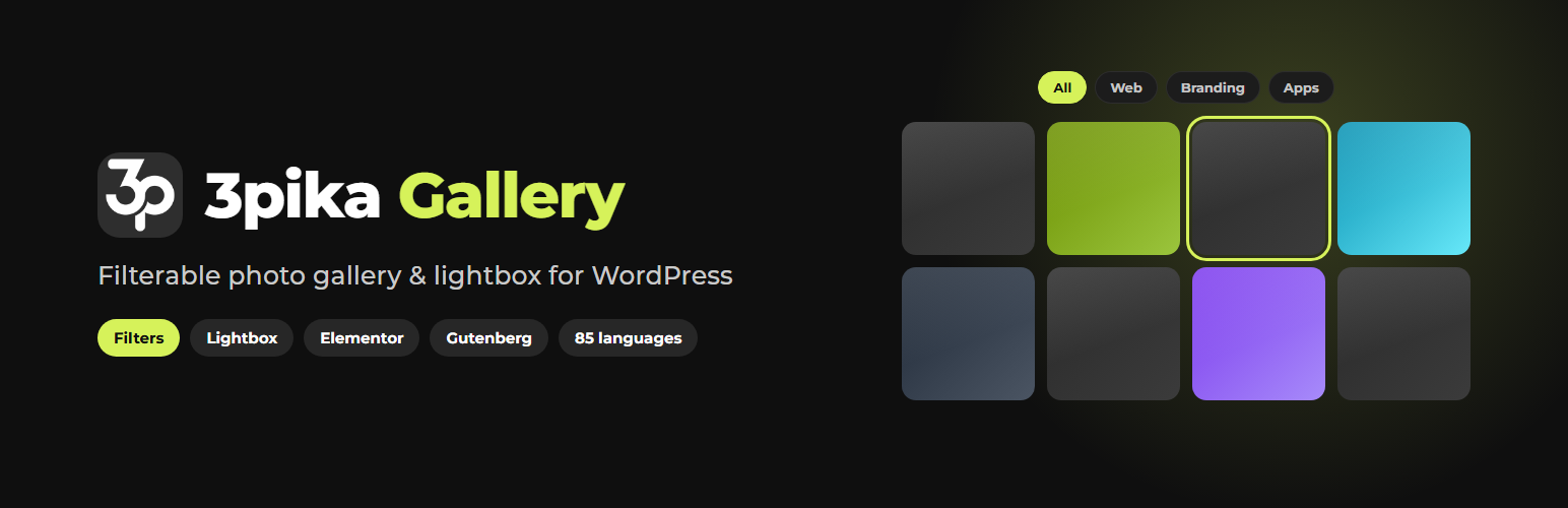 3pika Gallery – Filterable Photo Gallery &amp; Lightbox