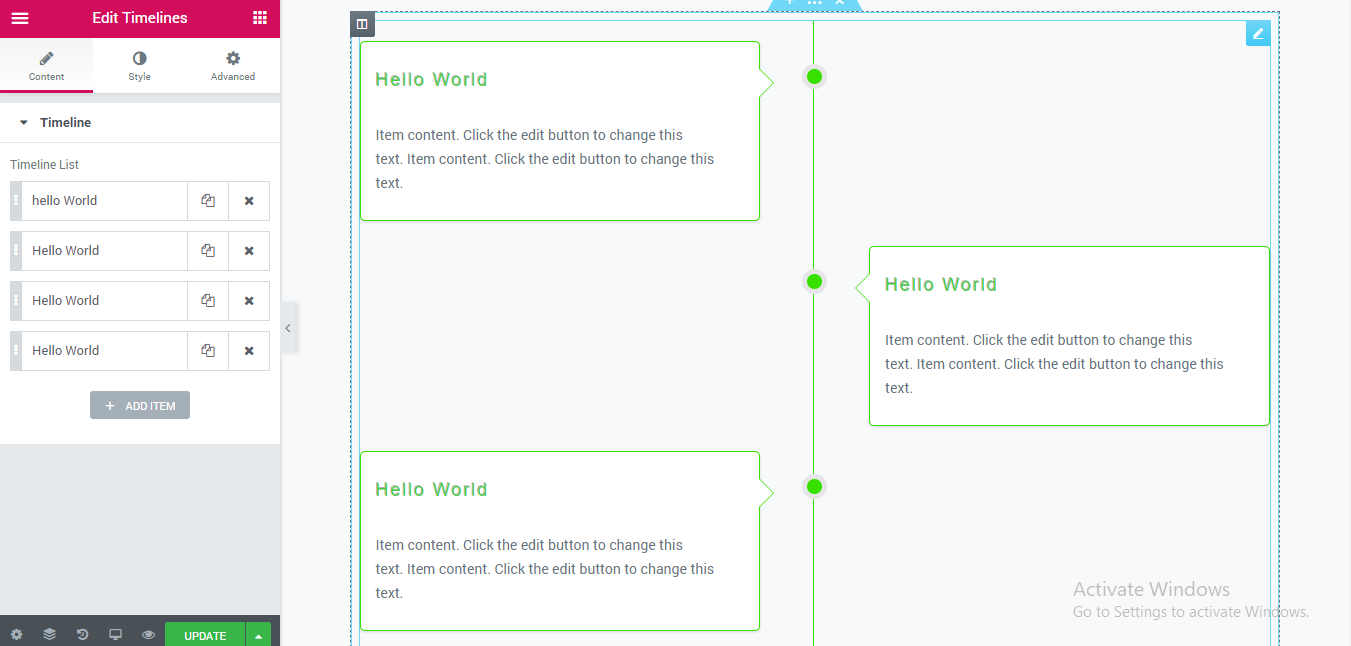 Vertical Timeline Widget for Elementor