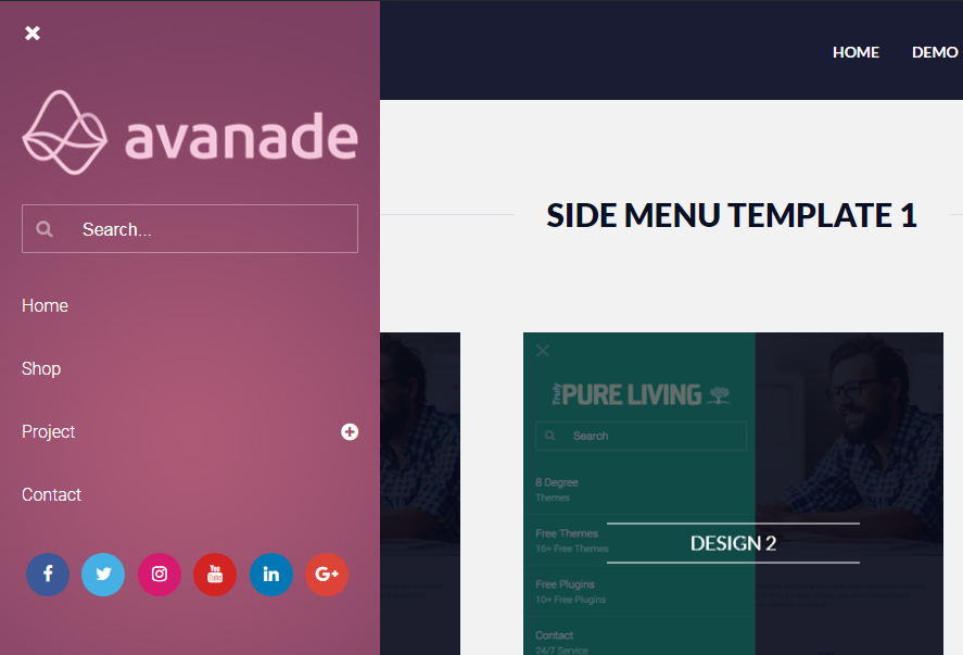 Free Responsive Off-Canvas Menu Plugin for WordPress &#8211; 8Degree Fly Menu Lite