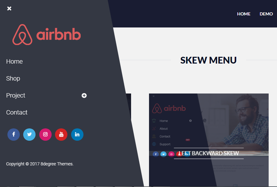 Side Menu Template 1 Design 1