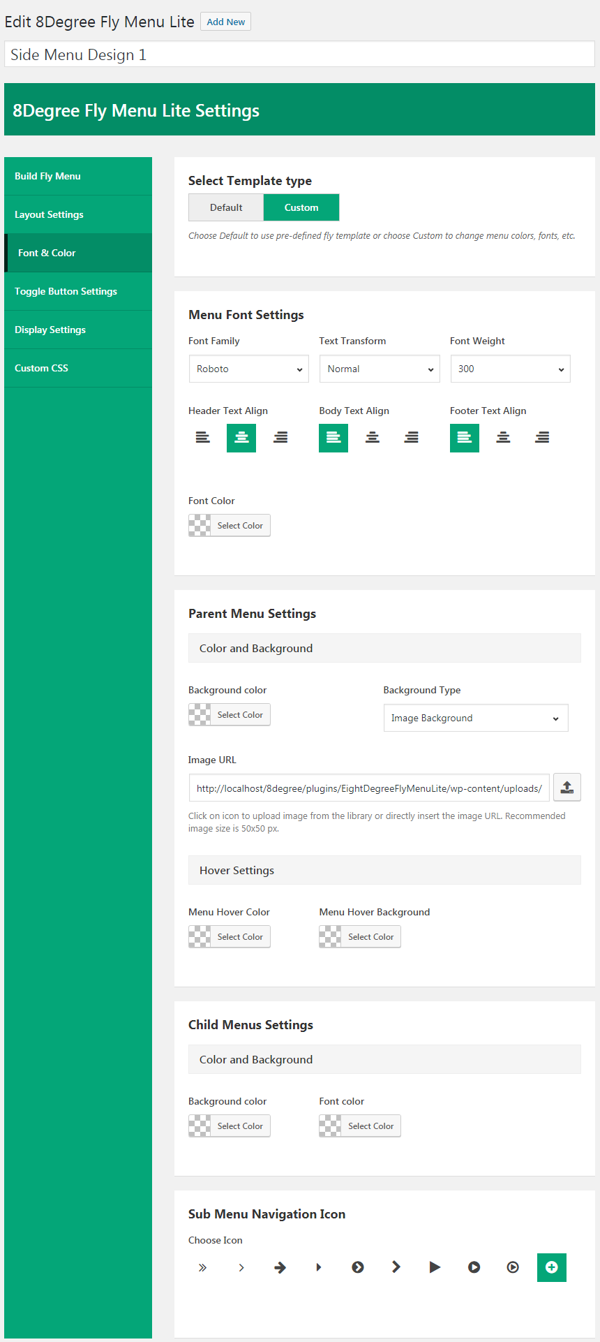 Side Menu Template 2 Design 2