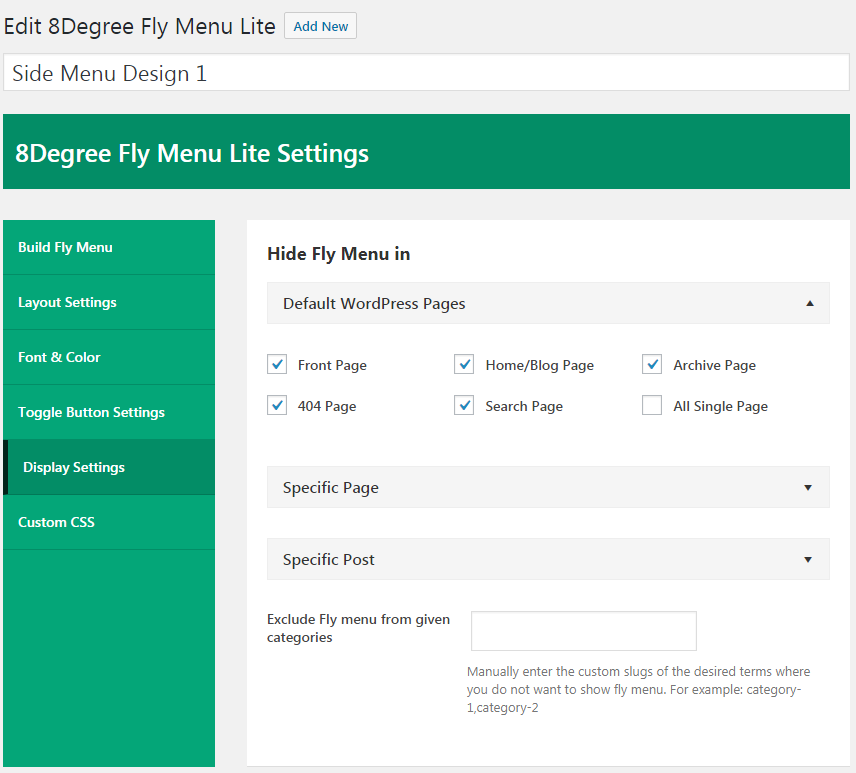 Side Menu Template 2 Design 4