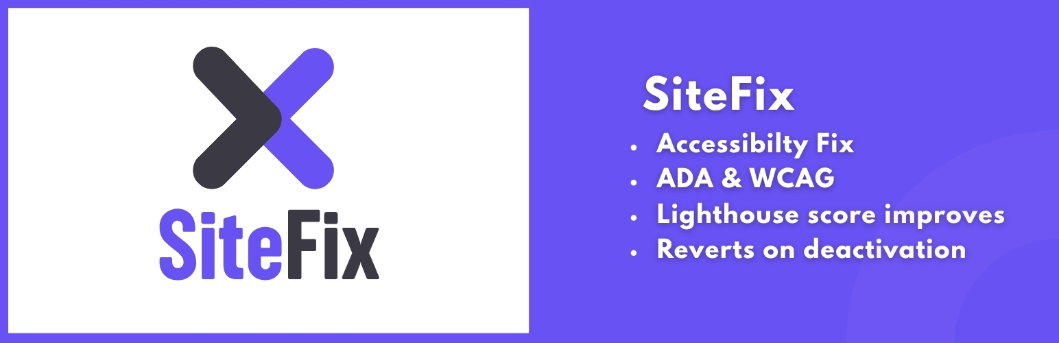 SiteFix – Accessibility Plugin | WCAG & ADA Fixes
