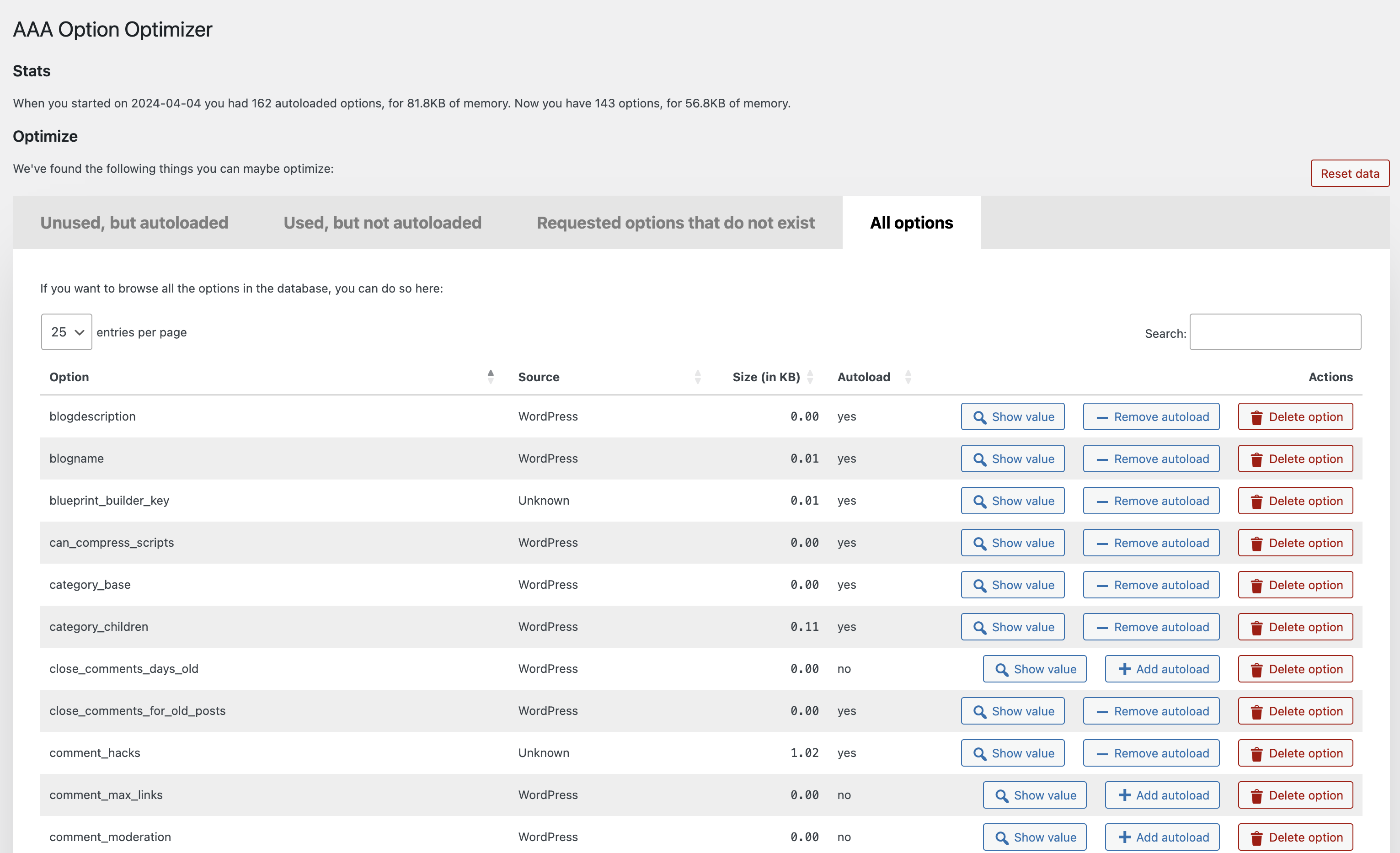 Screenshot of the