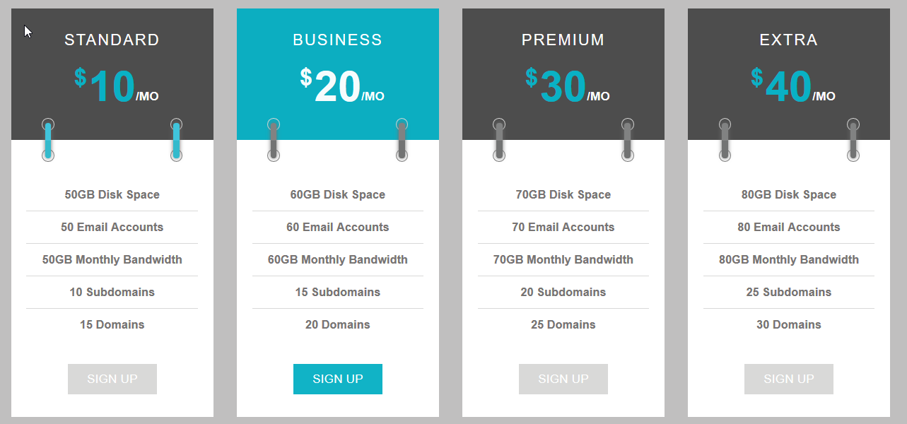 Pricing Table – Price list, Price Table, Easy Pricing Table