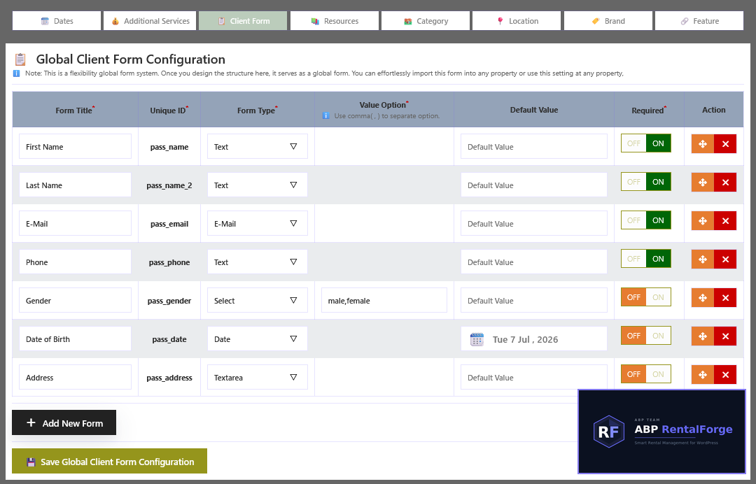 Client Form
