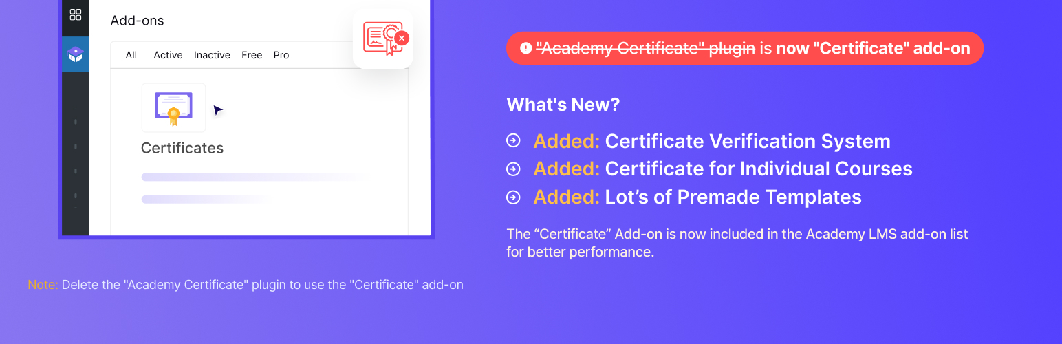 Academy Certificates – Certificate Builder for Academy LMS