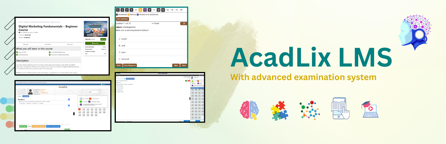 Acadlix – WordPress LMS for Courses, Quizzes & Exams