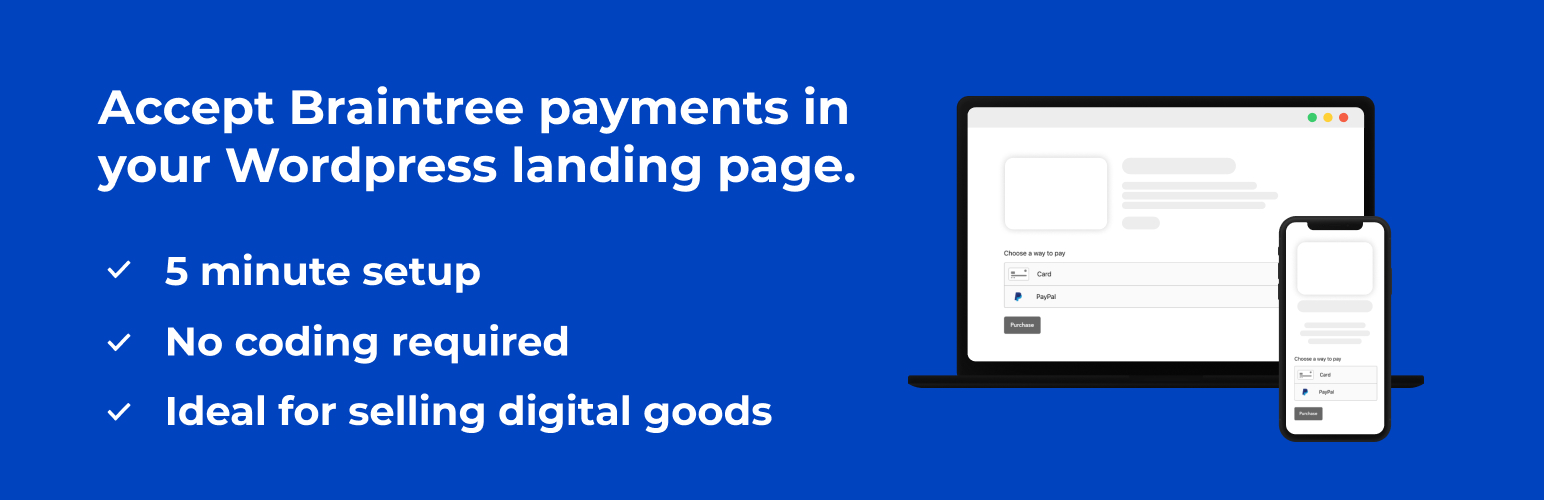 Braintree Payments For WordPress – Accept Payments WP