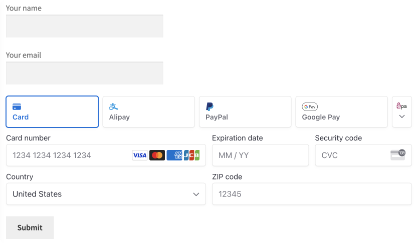 cf7form with payaddons