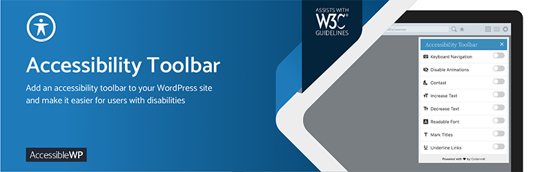 AccessibleWP – Accessibility Toolbar