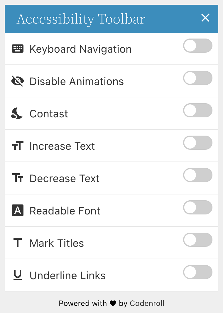 AccessibleWP &#8211; Accessibility Toolbar