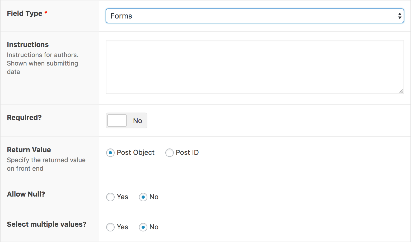 Advanced Custom Fields: Gravity Forms Add-on