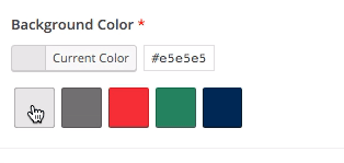 Simple color swatches allow the user to easily choose from your color set.