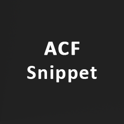 Advanced Custom Fields: Snippets logo
