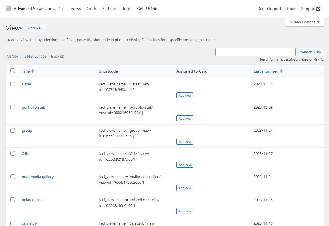 Advanced Views Framework &#8211; Display Posts, WooCommerce, ACF, MetaBox and Pods fields