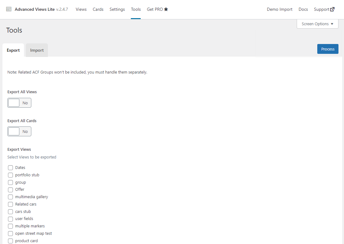 Import and Export Tool helps with site migration.