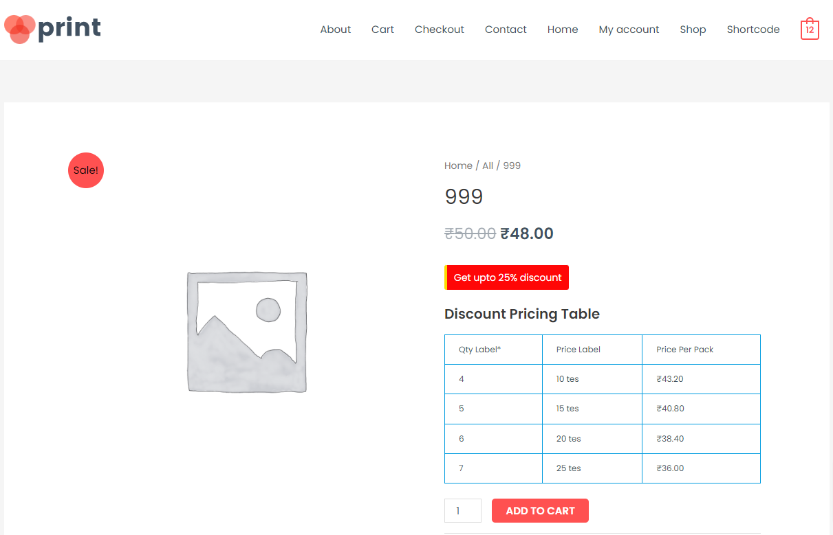 Offer Description Frontend View