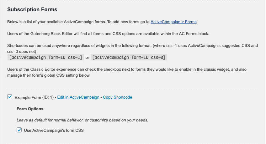 Configuring your form settings