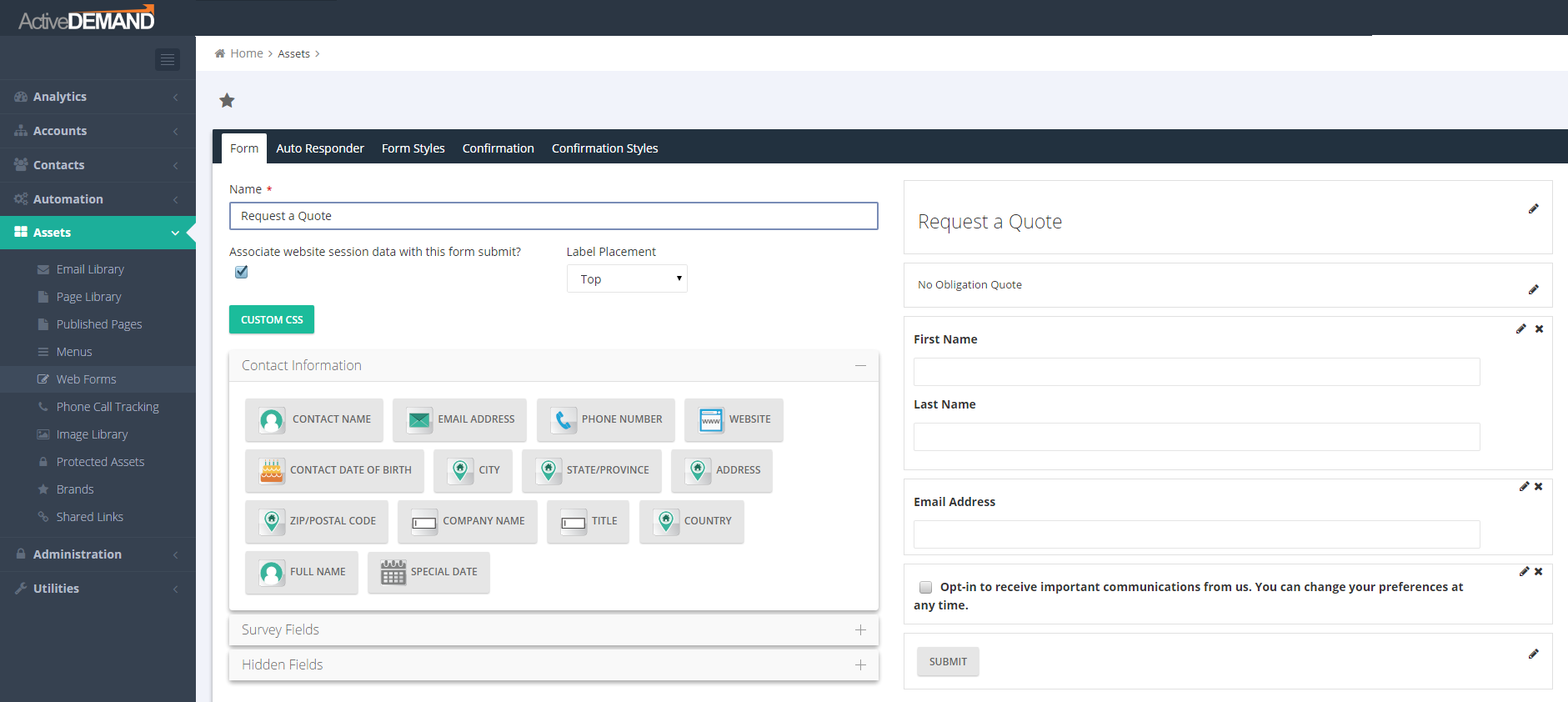 Build Your Form in ActiveDEMAND -> screenshot-1.png