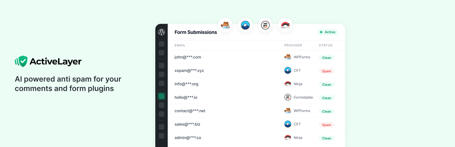 ActiveLayer Anti-Spam: Spam Protection for Forms & Comments