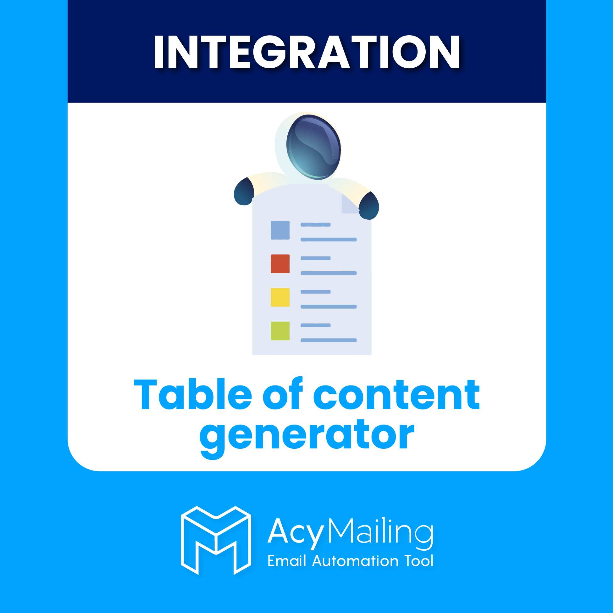 Table of contents generator &#8211; AcyMailing Icon