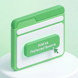 Add as Preferred Source on Google Icon