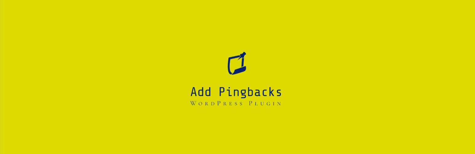WordPress 外掛 Add Pingbacks 的封面圖片。