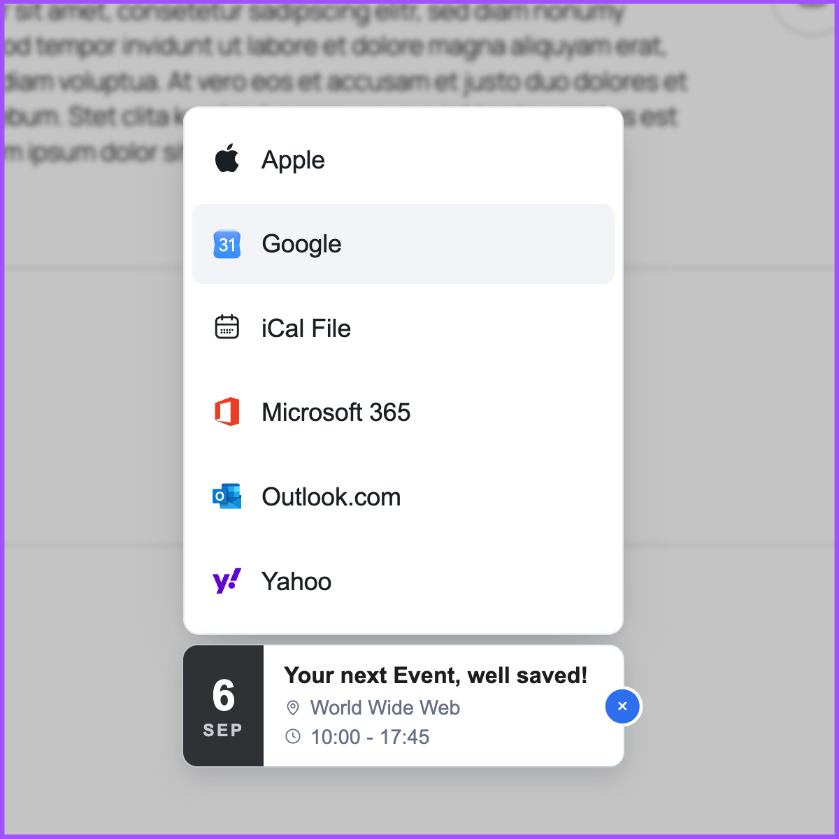 Add to Calendar Button