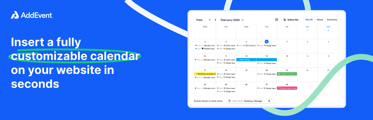 Events Calendar by AddEvent Embeddable Event Calendar Plugin Events Calendar by AddEvent Embeddable Event Calendar Plugin