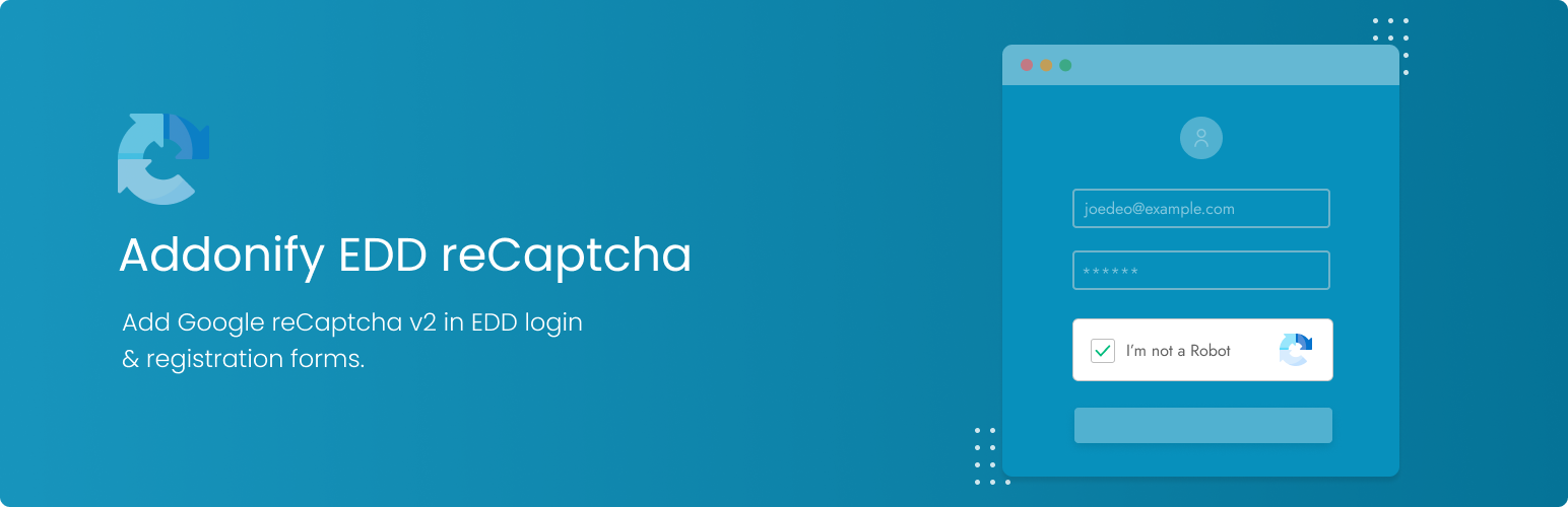 WordPress 外掛 Addonify – reCaptcha For EDD 的封面圖片。