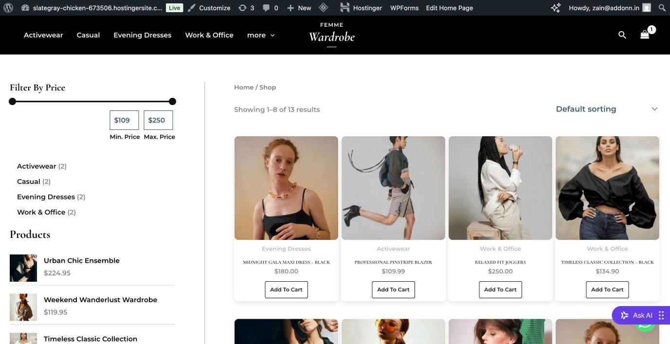 Shop page showing individual color cards instead of one card per product.