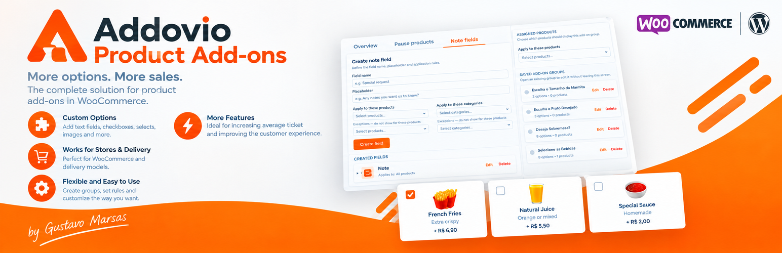 WordPress 外掛 Addovio Product Add-ons 的封面圖片
