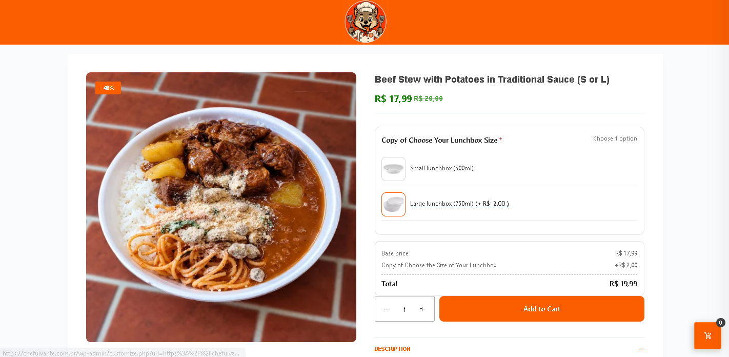 Display add-on groups and extra prices on the product page.