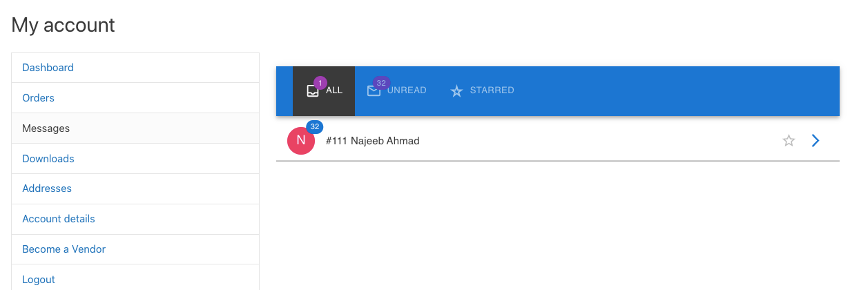 All Messages (Customer)
