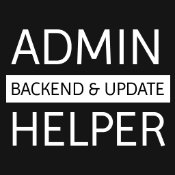 Admin Backend and Update Helper Icon