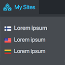 Admin bar languages logo