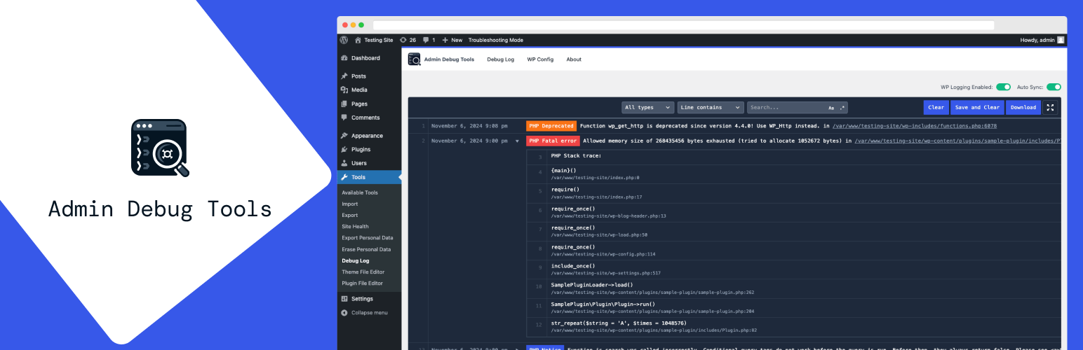 Admin Debug Tools