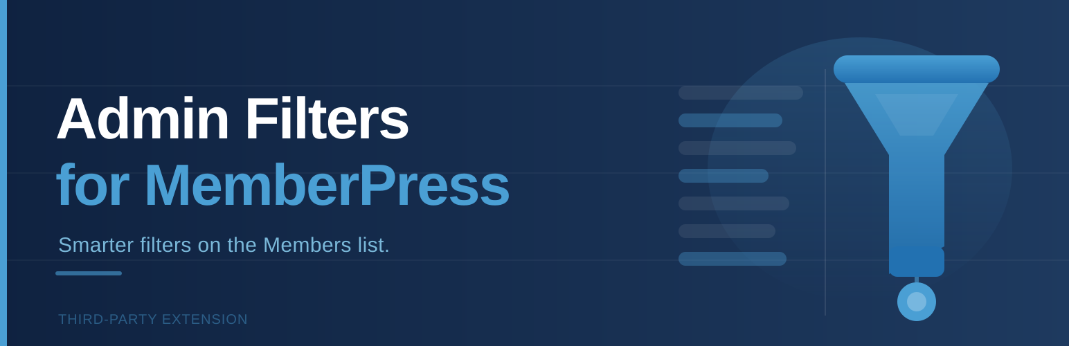 Admin Filters for MemberPress