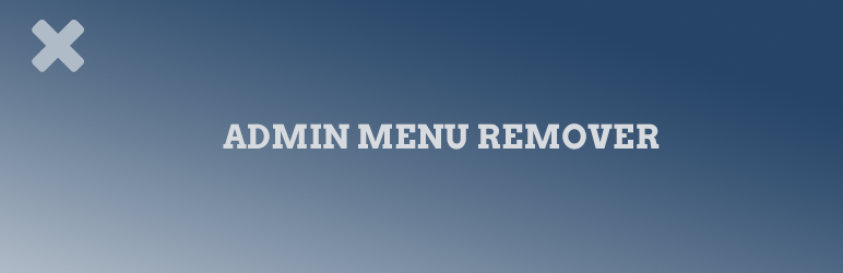 Admin menu remover
