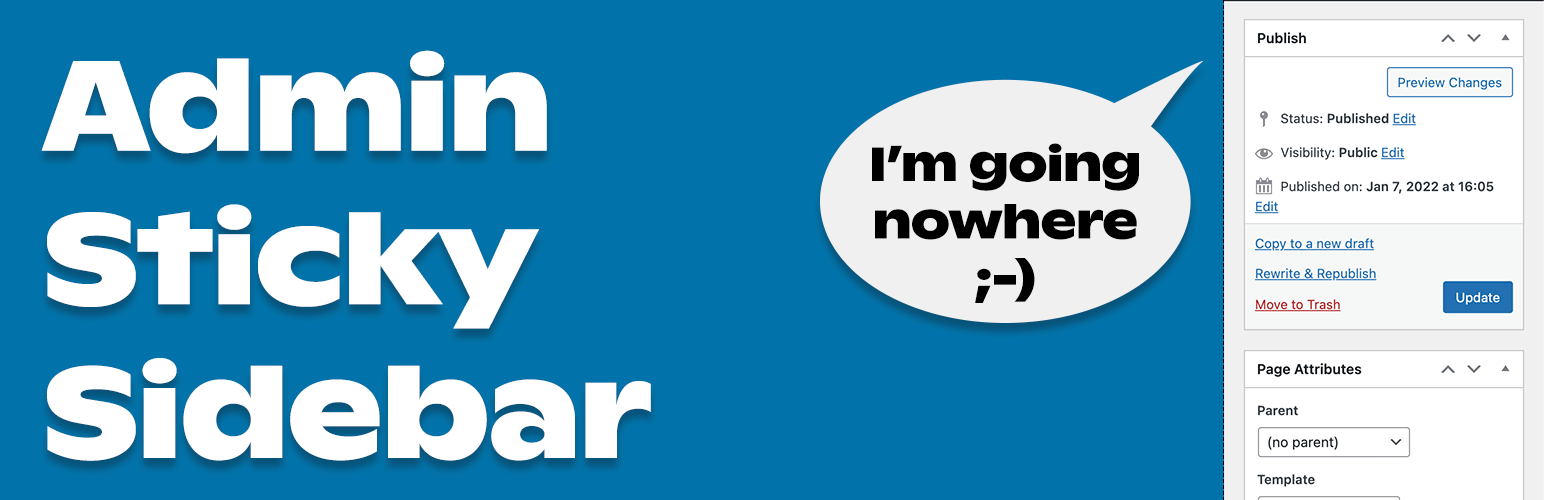 Admin Sticky Sidebar