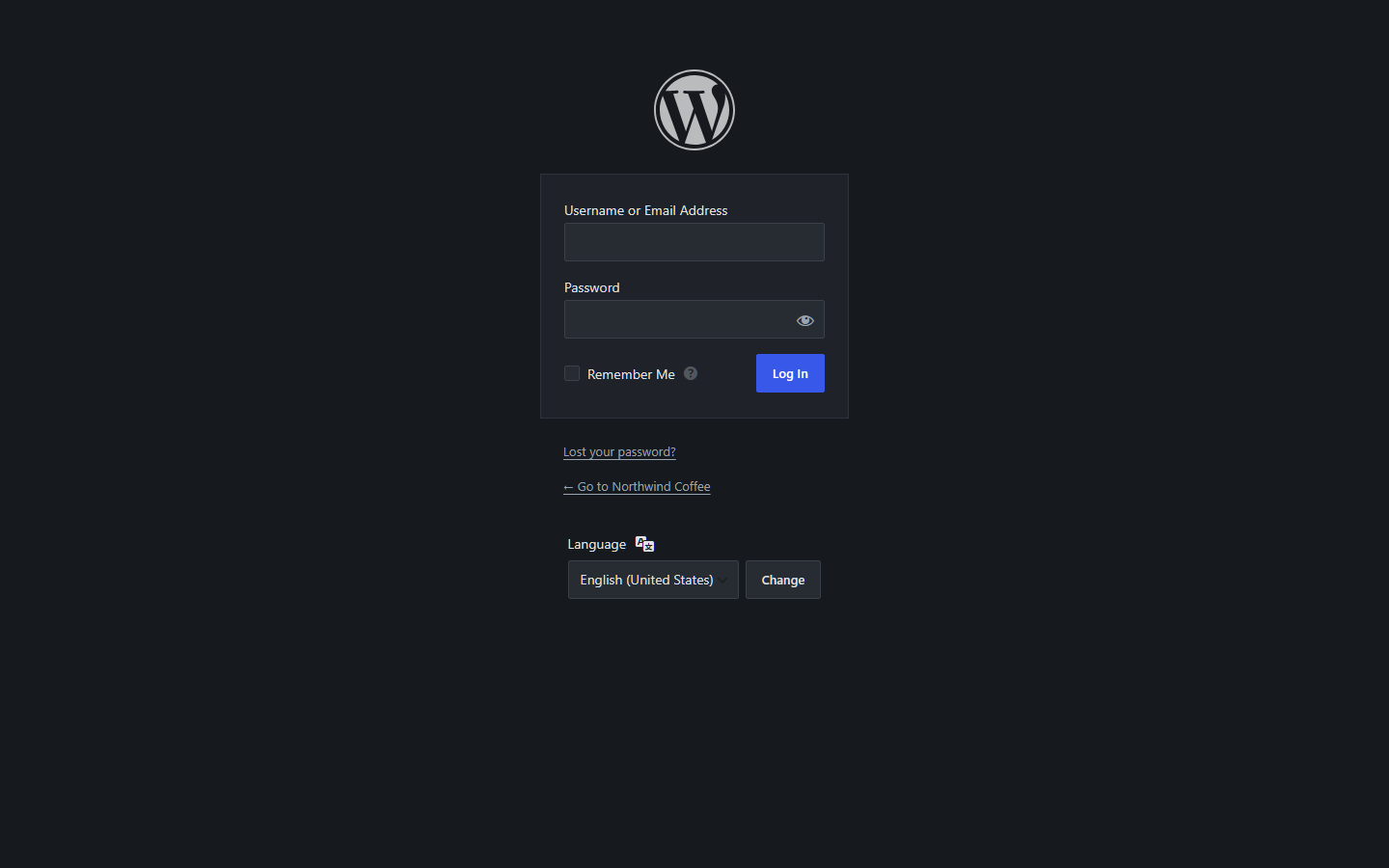 The login screen follows the site default.