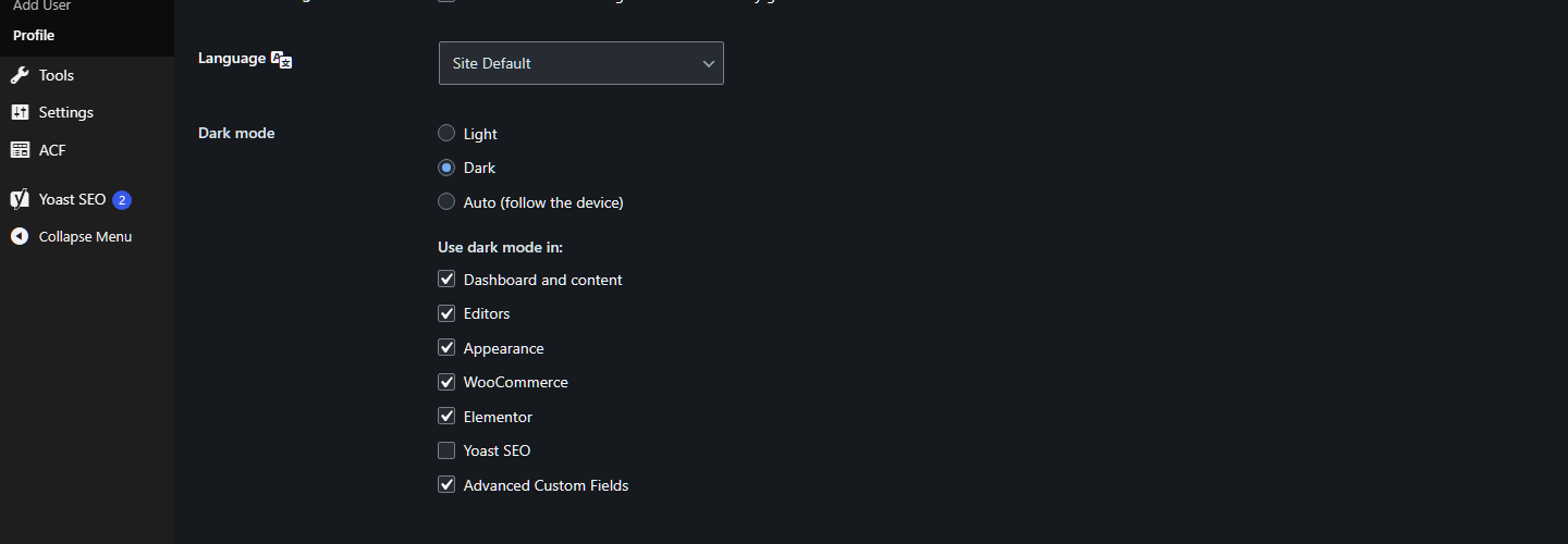 Each user can turn off places for themselves in their profile.