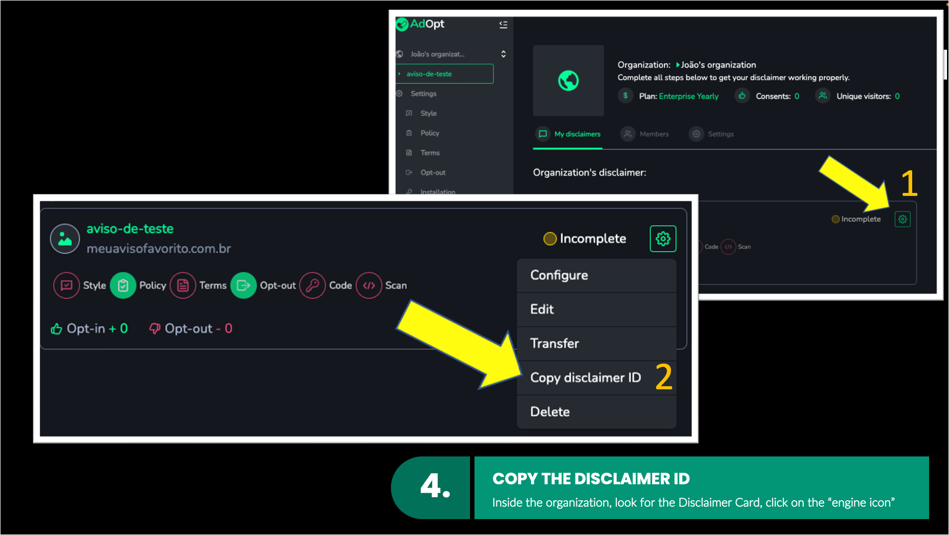 AdOpt | O melhor aviso de cookies para GDPR, LGPD, CCPA, PIPEDA e POPIA.