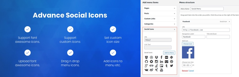 Advanced Social icons