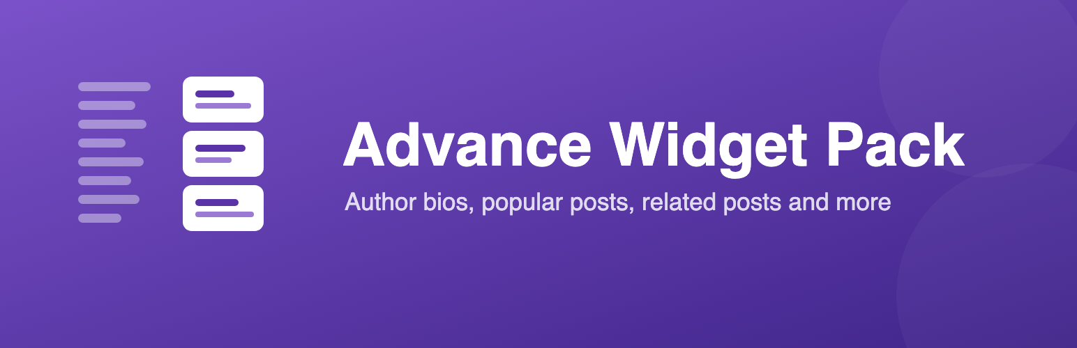 WordPress 外掛 Advance Widget Pack 的封面圖片