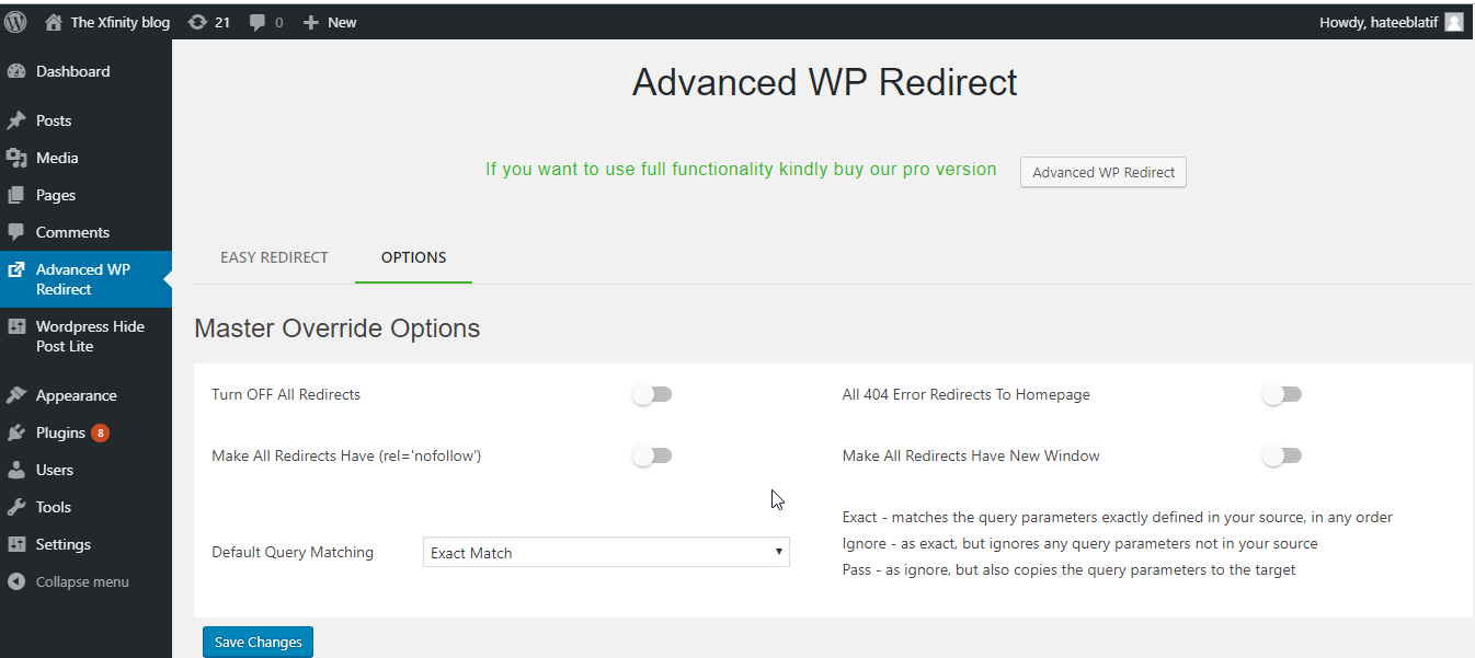 WP Post Redirection &#8211; 301, 404 Redirects