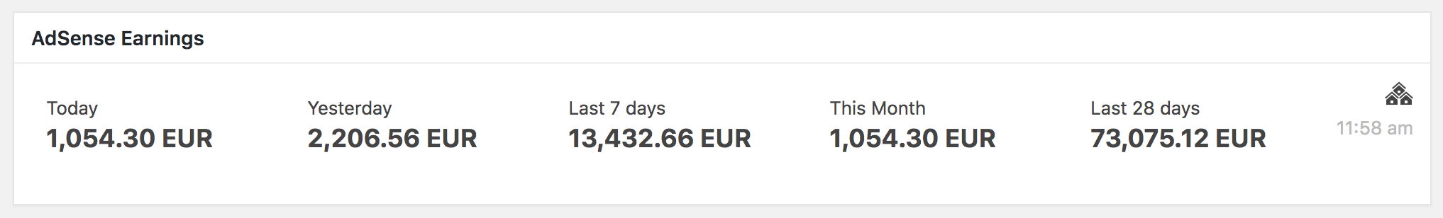 See AdSense earnings in your WP Backend
